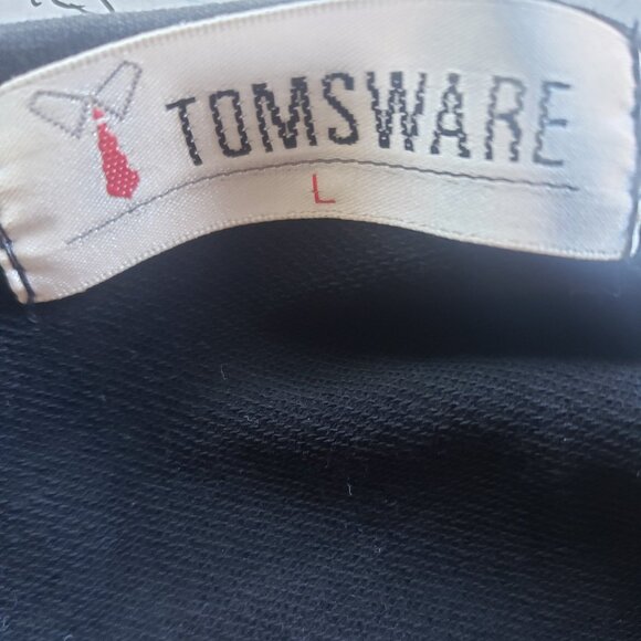 Tomsware Black tank dress with gold Zipper Size Large - Picture 5 of 5